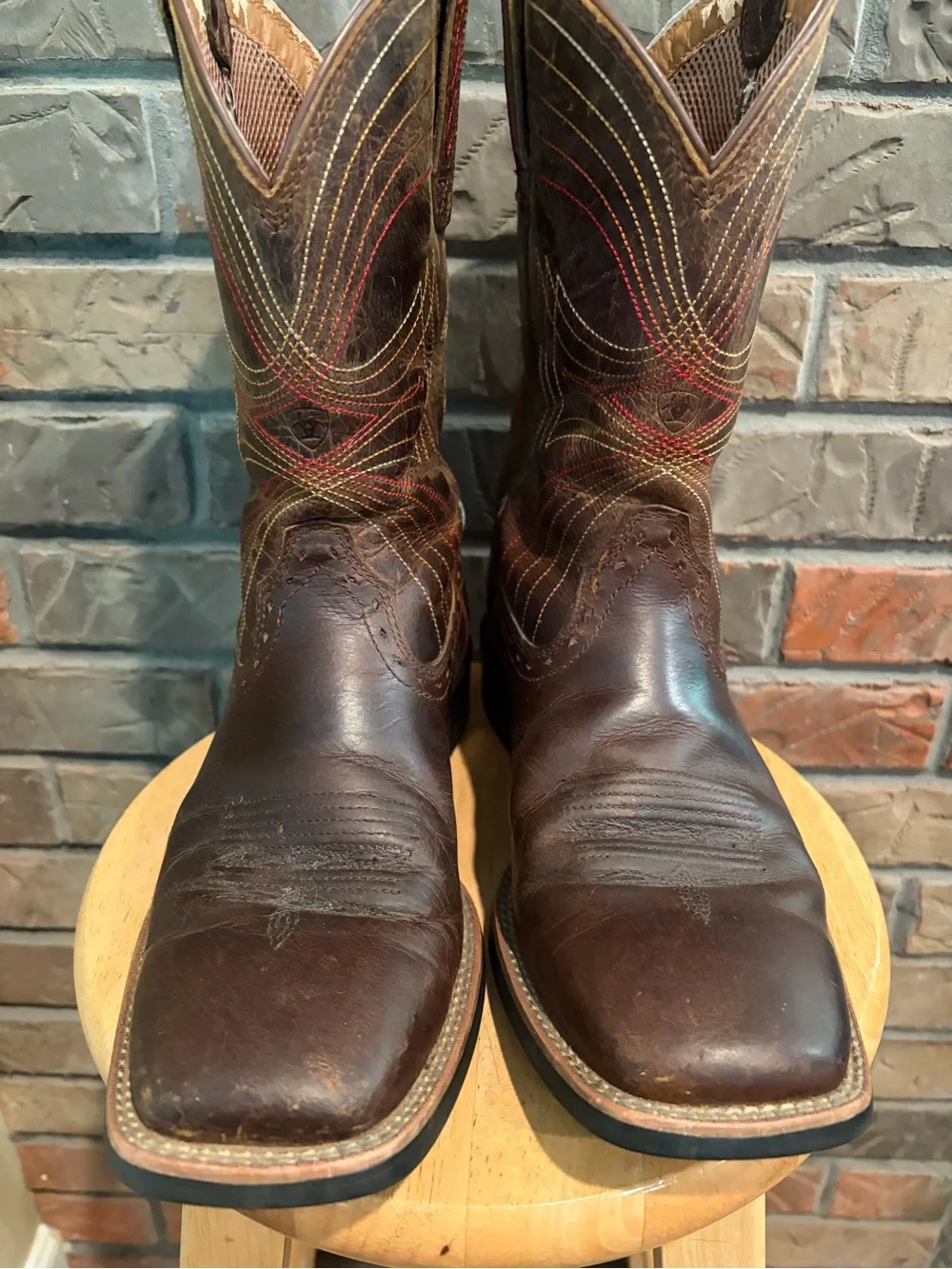 Ariat Men’s Western Square Toe Dark Brown‎ Boots Size 8.5D